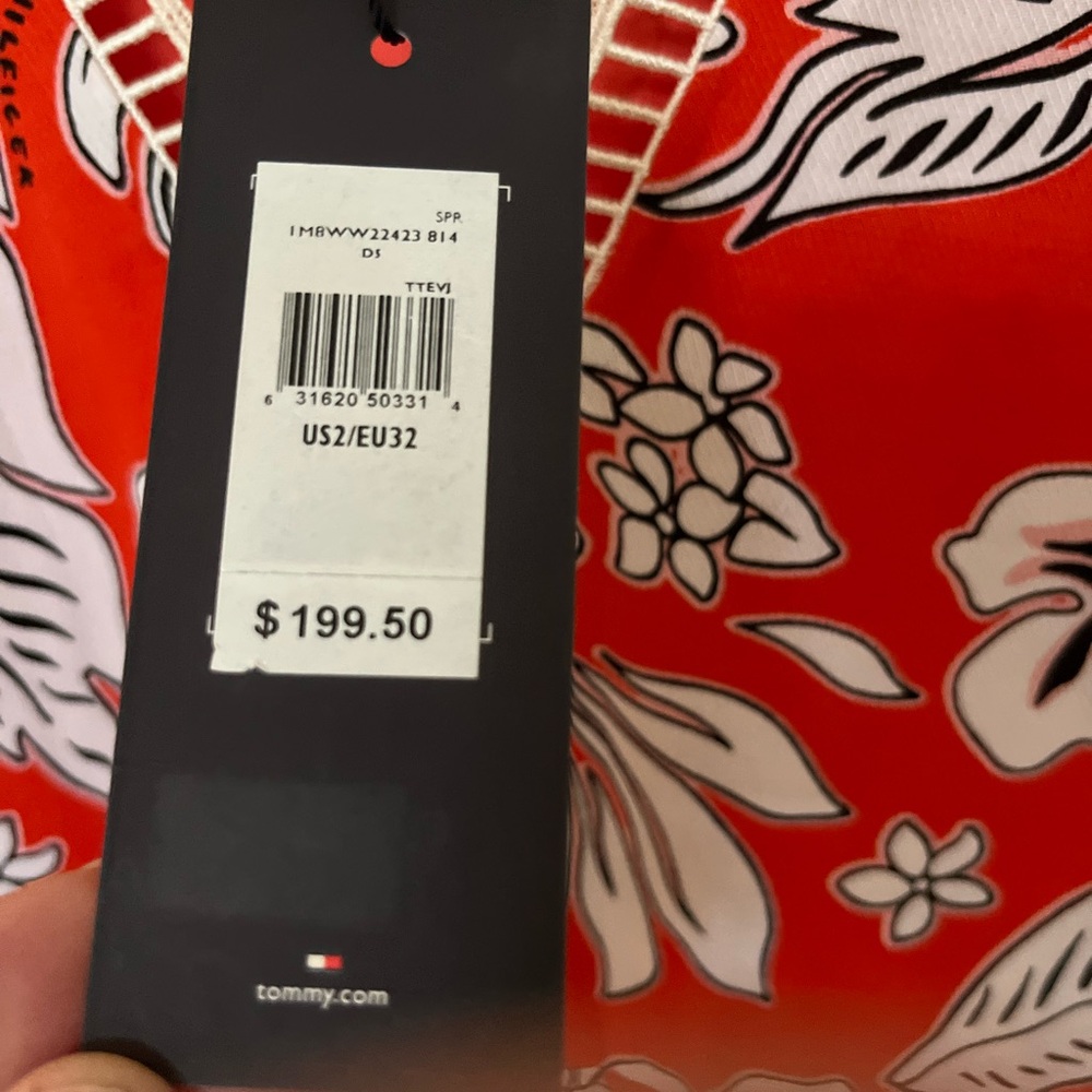 Floral Orange, Blue, and White Tommy Hilfiger Dress - Picture 3 of 3